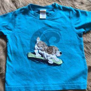 Cute surfing dog toddler T-shirt.